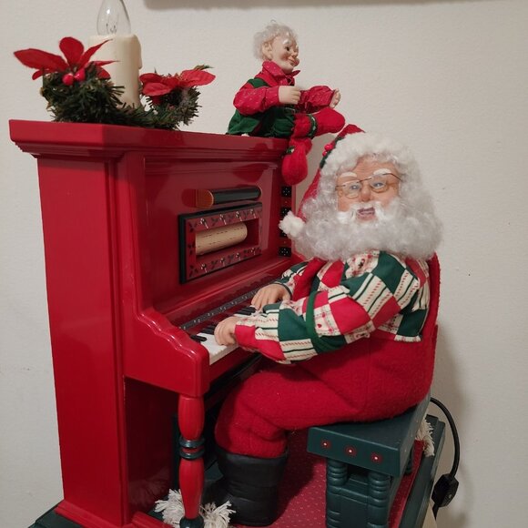 Vintage Holiday Creations Animated Santa Sing-A-Long Cassette Player W/ Light - Picture 1 of 7